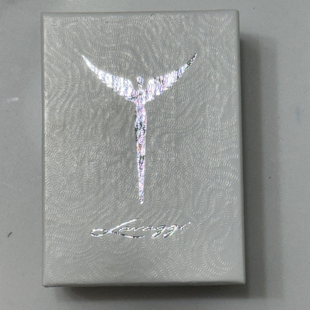 Lavaggi‎ Sterling Silver Angel Hoop Pendant Necklace Celestial Womens OS